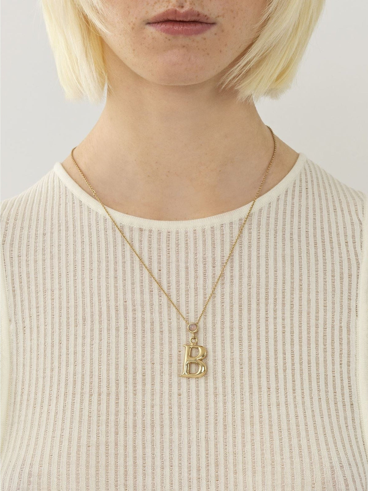 Collier Alphabet en laiton - Gold Color