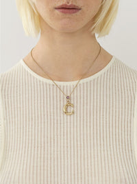 Collier Alphabet en laiton - Gold Color