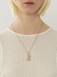Collier Alphabet en laiton - Gold Color
