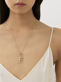 Collier Alphabet en laiton - Gold Color