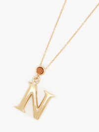 Collier Alphabet en laiton - Gold Color