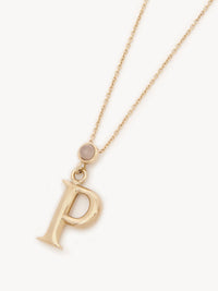Collier Alphabet en laiton - Gold Color
