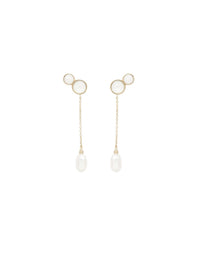 Boucles d’oreilles pendantes Darcey en laiton - Gold Color