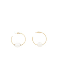 Boucles d’oreilles créoles Darcey en laiton - Pearl