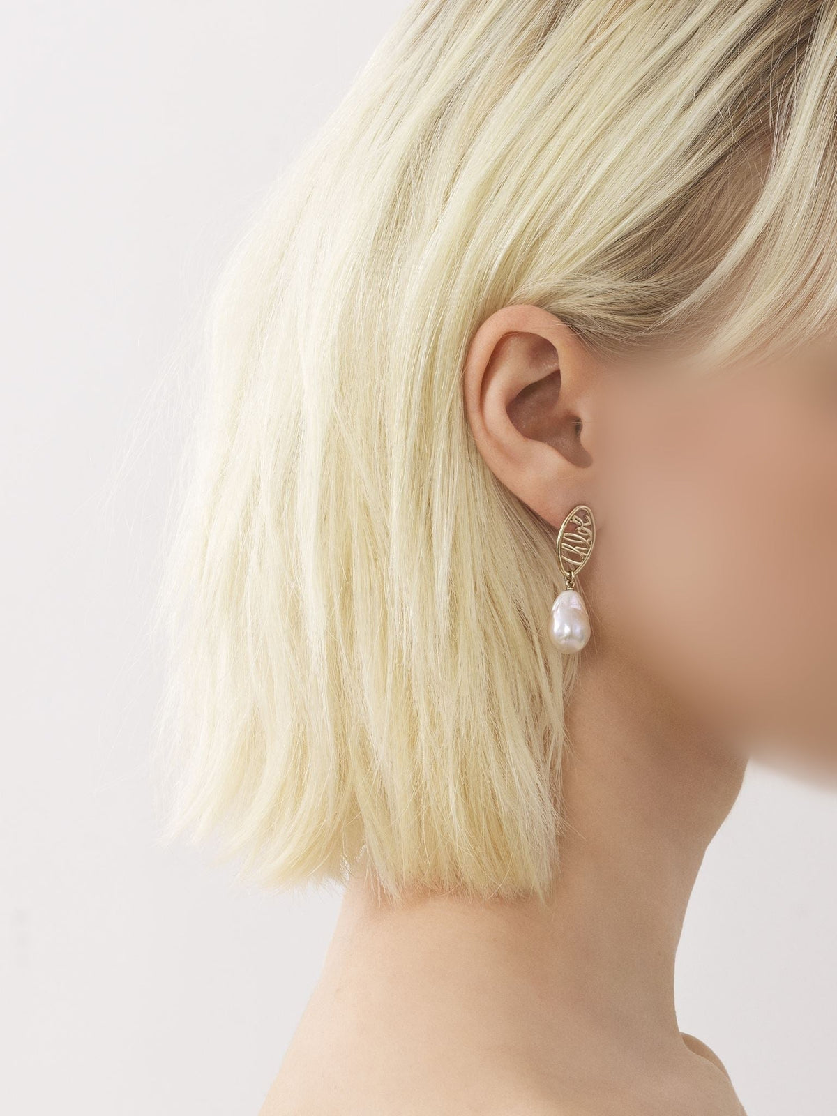 Boucles d’oreilles Darcey Lace en laiton - Pearl