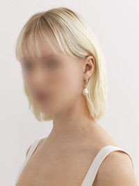Boucles d’oreilles Darcey Lace en laiton - Pearl