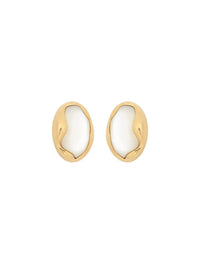 Boucles d'oreilles Sybil en laiton - Pearl