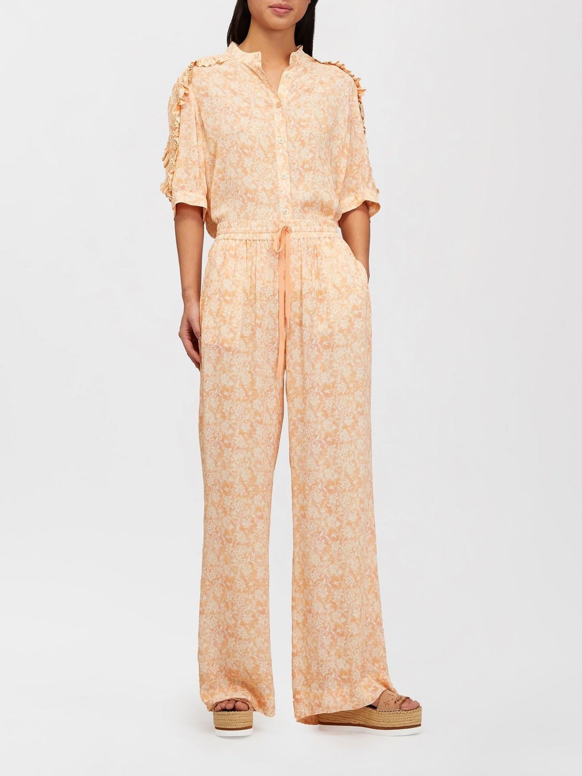 Pantalon fluide imprimé - Pink & Orange