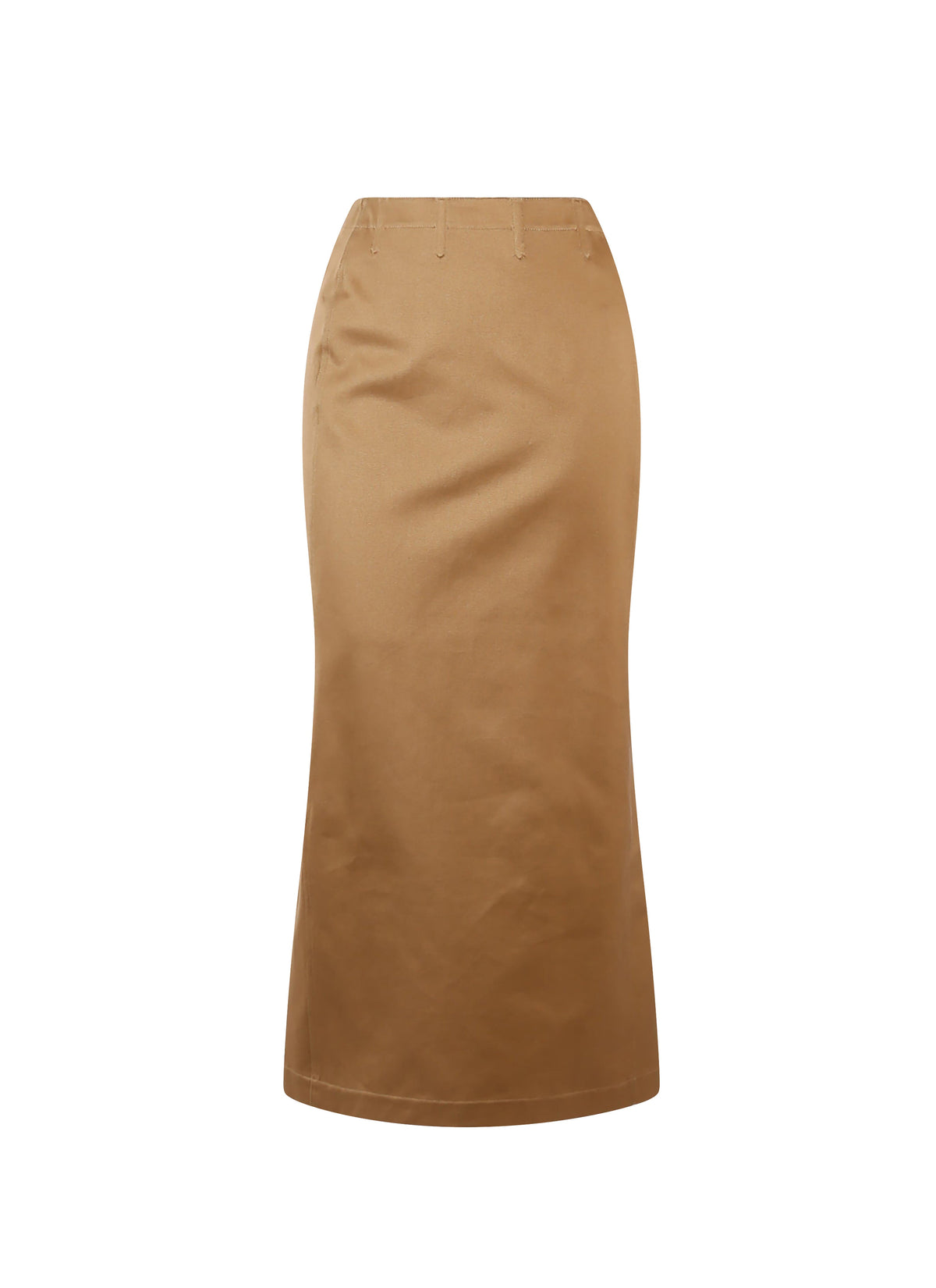 Long zipped skirt in gabardine - Light Pink