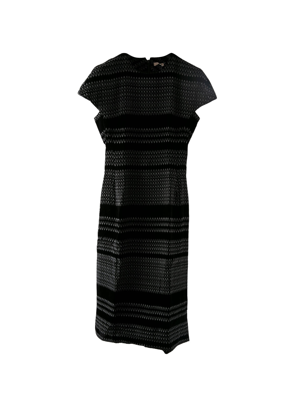 Robe à manches courtes à imprimé géométrique - Noir & Blanc