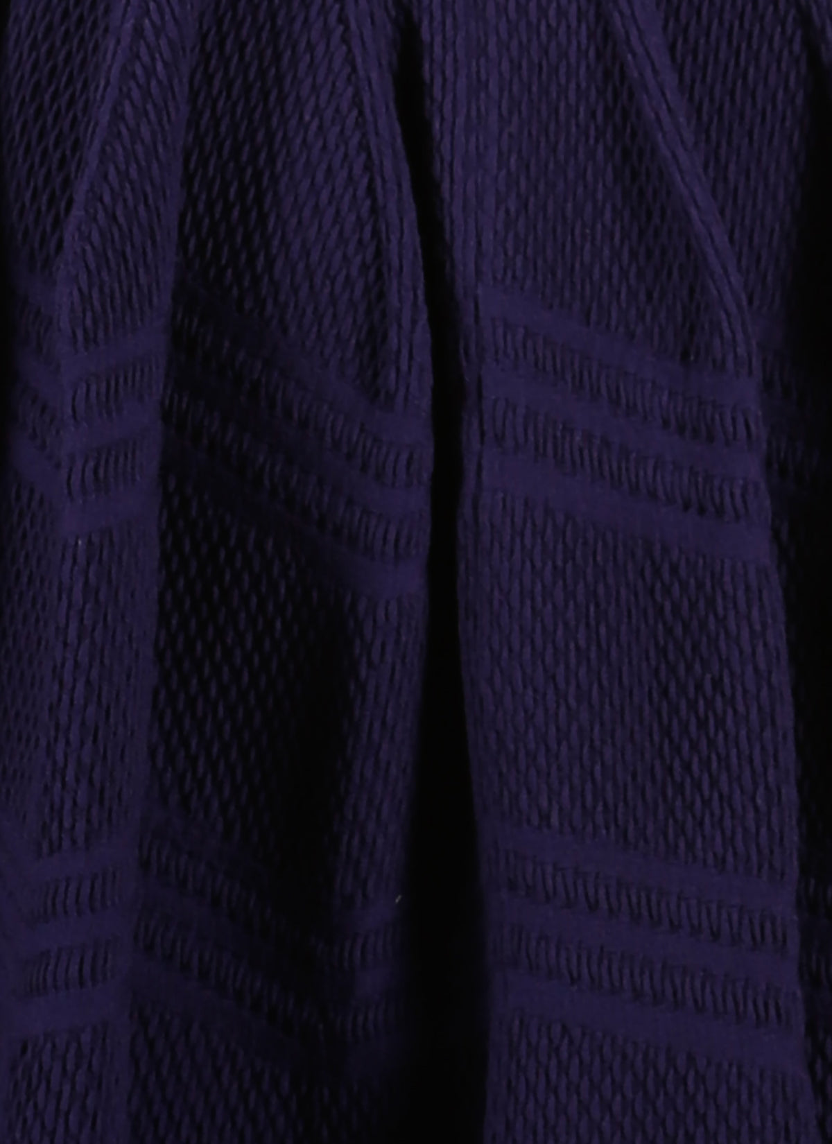 Jupe courte piquée en laine - Indigo