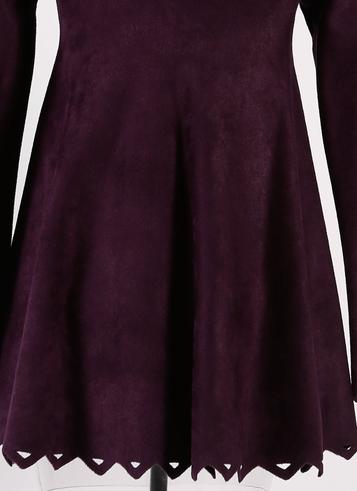 Robe Baby-doll à manches longues Trigone - Aubergine