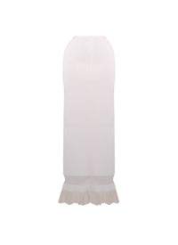 Jupe droite Sirocco en maille - Blanc