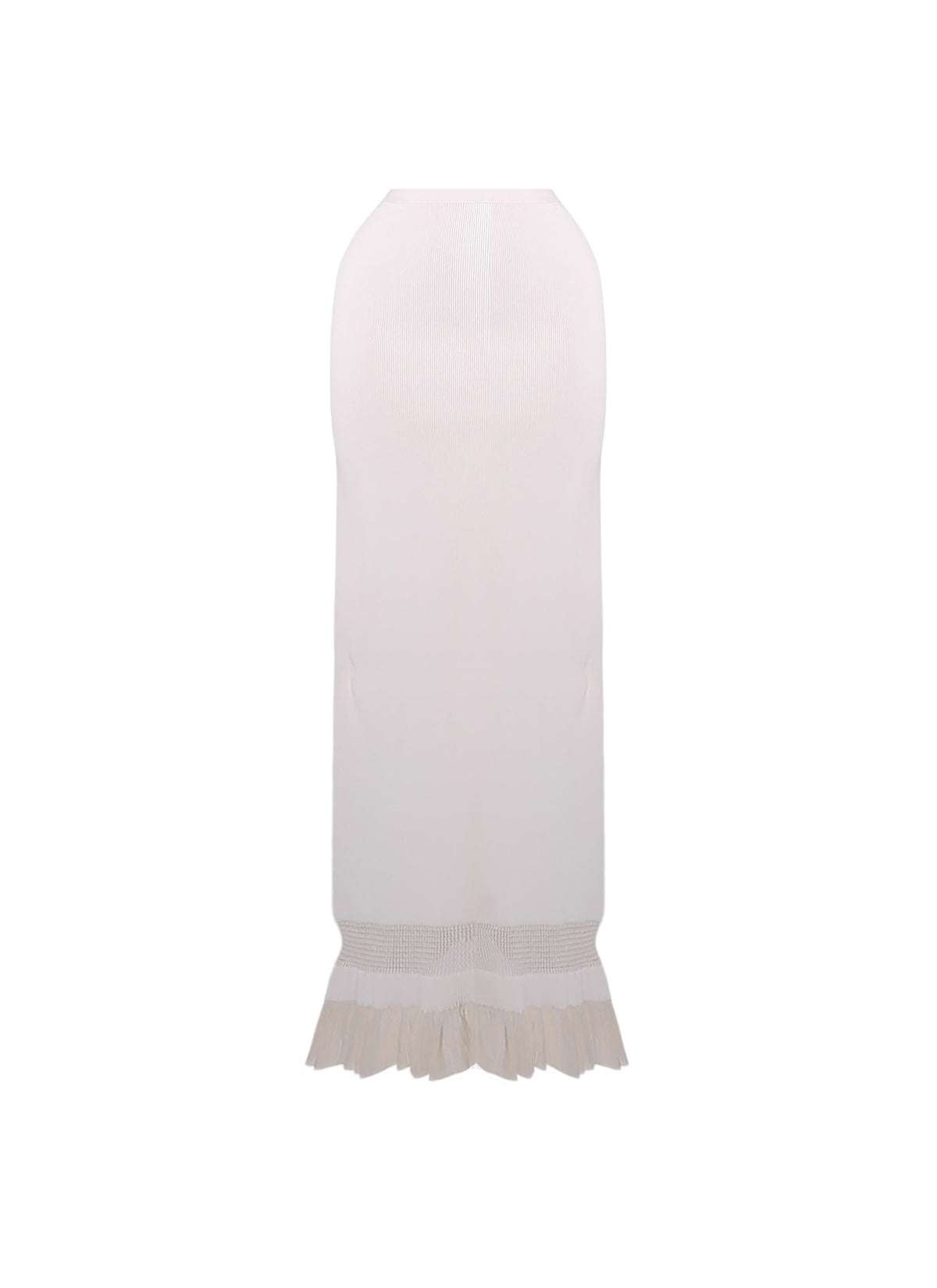 Jupe droite Sirocco en maille - Blanc