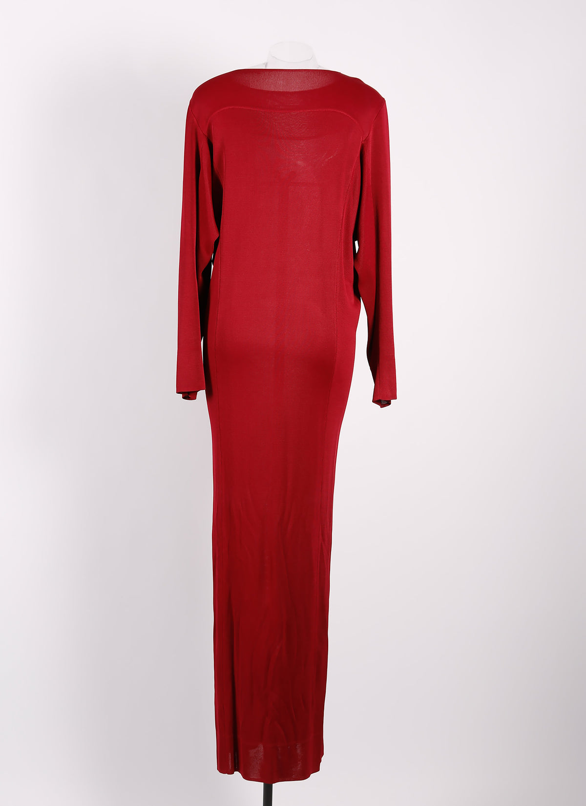 Robe à manches longues crêpées - Pourpre