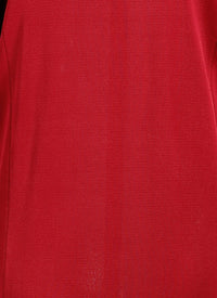 Robe à manches longues crêpées - Pourpre