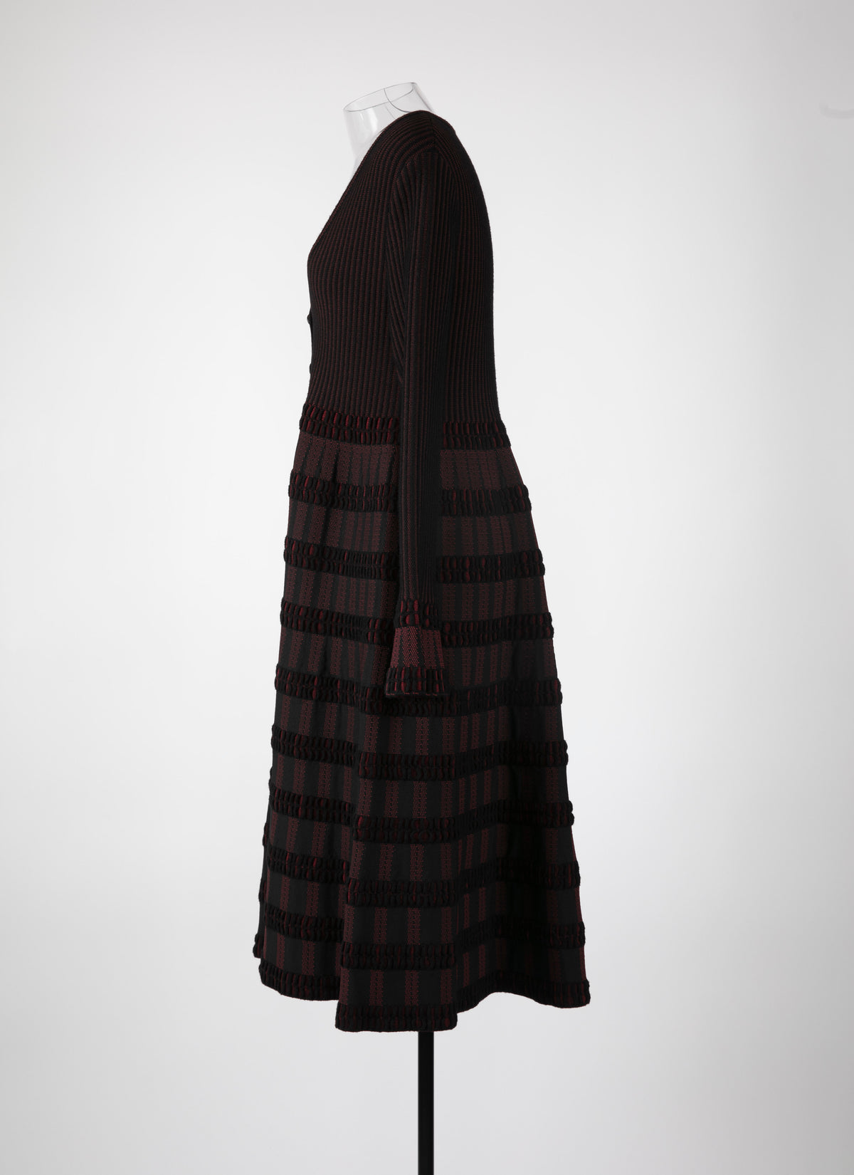 Manteau à manches longues - Noir & Grenat