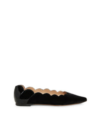 Ballerines Pointy lauren en velours coupe européenne - Charcoal Black