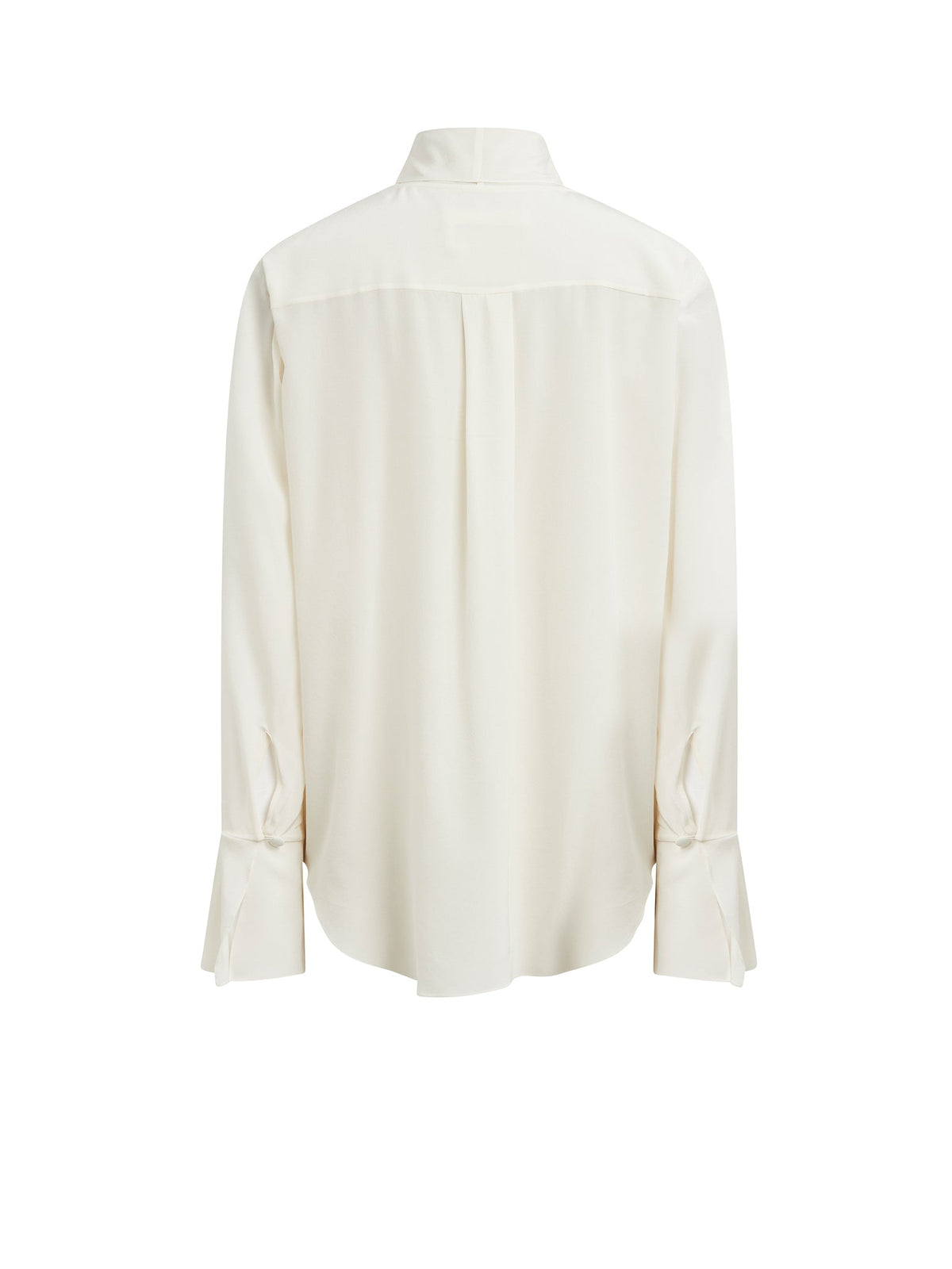 Blouse col lavalière en soie - Iconic Milk