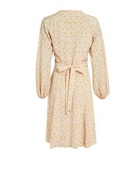 NEW_Robe imprimée en soie - Pink & Green