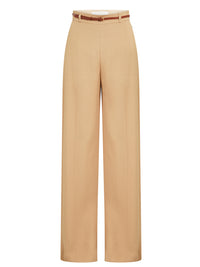 NEW_Pantalon evasé avec ceinture - Pearl Beige