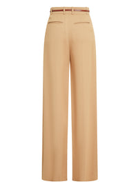 NEW_Pantalon evasé avec ceinture - Pearl Beige