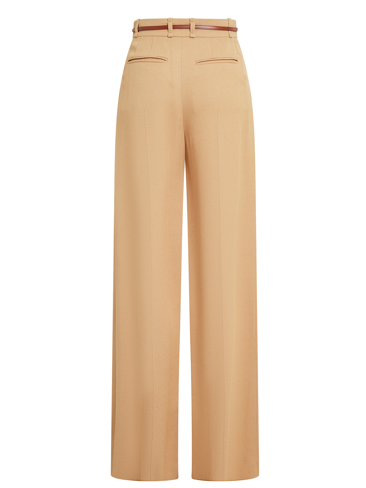 NEW_Pantalon evasé avec ceinture - Pearl Beige