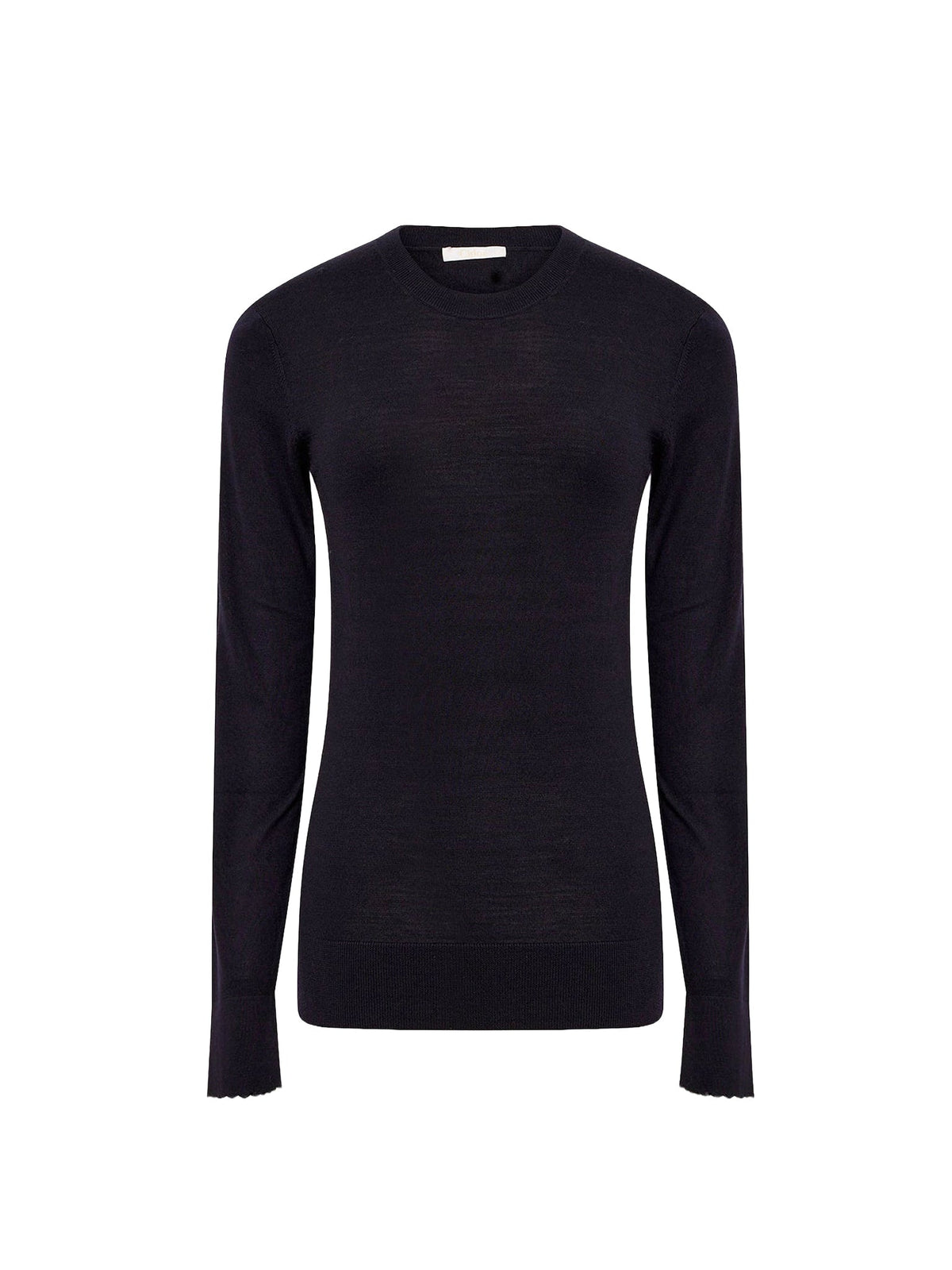 Pull à manches longues en laine - Iconic Navy