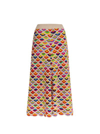 Jupe style écailles cachemire et laine - Multicolor