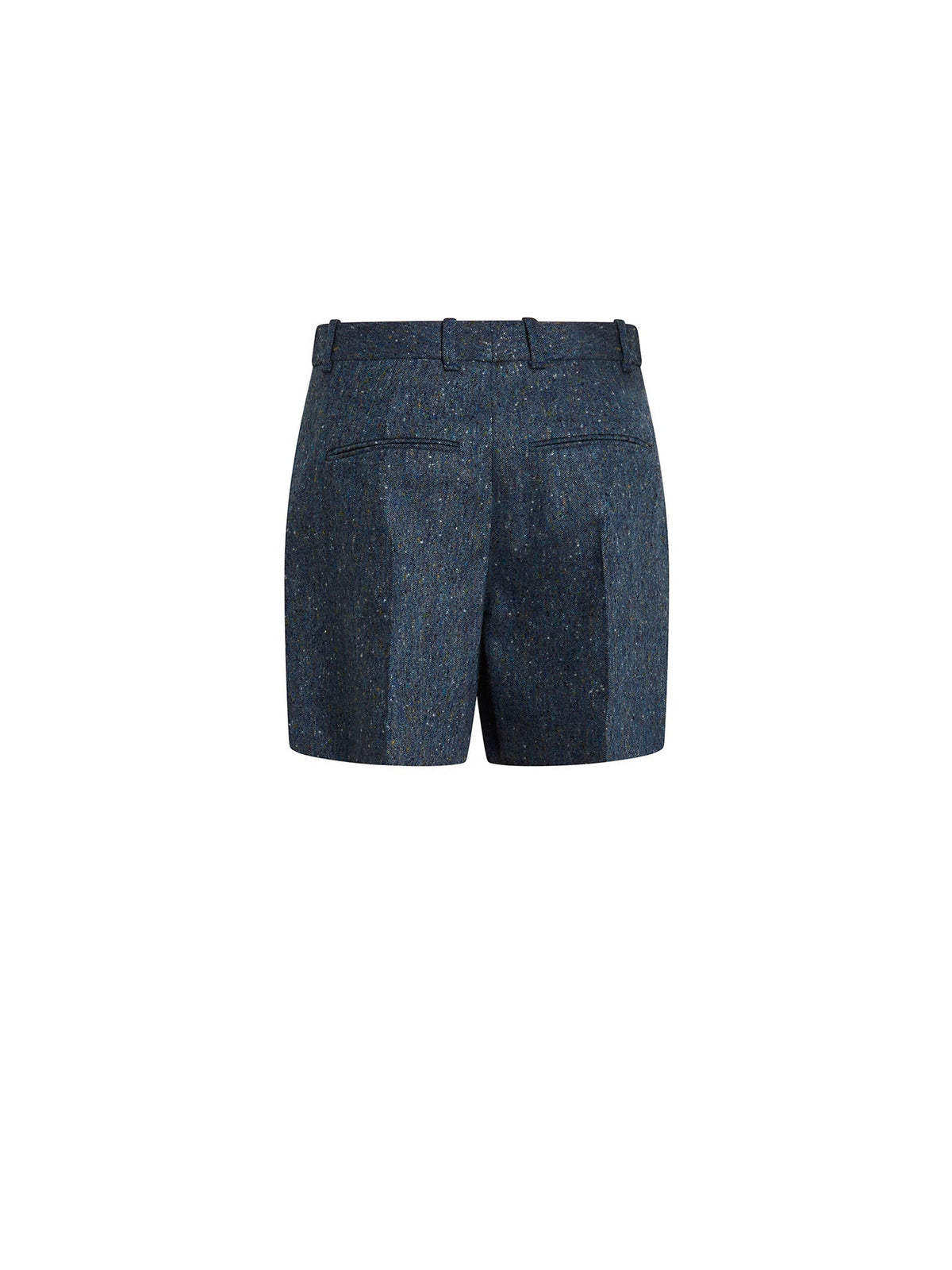 Bermuda à pinces en laine - Dusky Blue