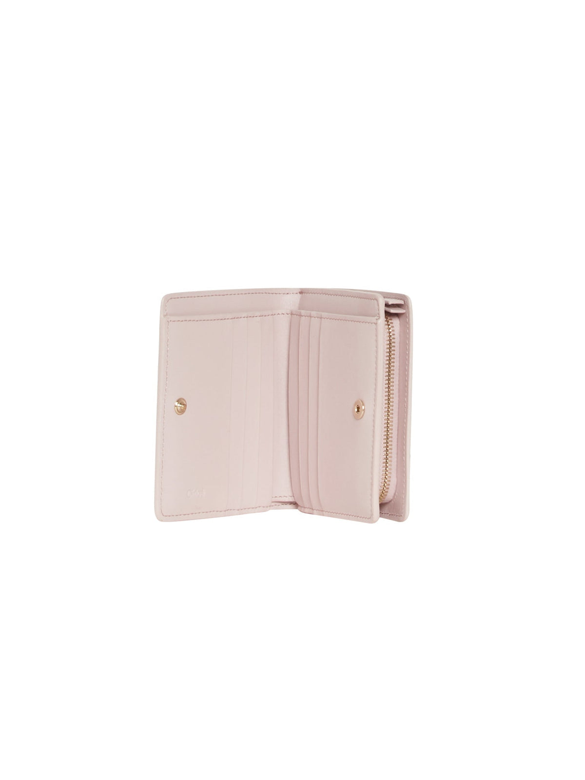 Portefeuille compacte Chloé Sense en cuir - Misty Lavender