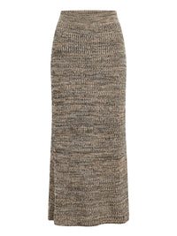 NEW_Jupe en jacquard de cachemire - Multicolor Beige