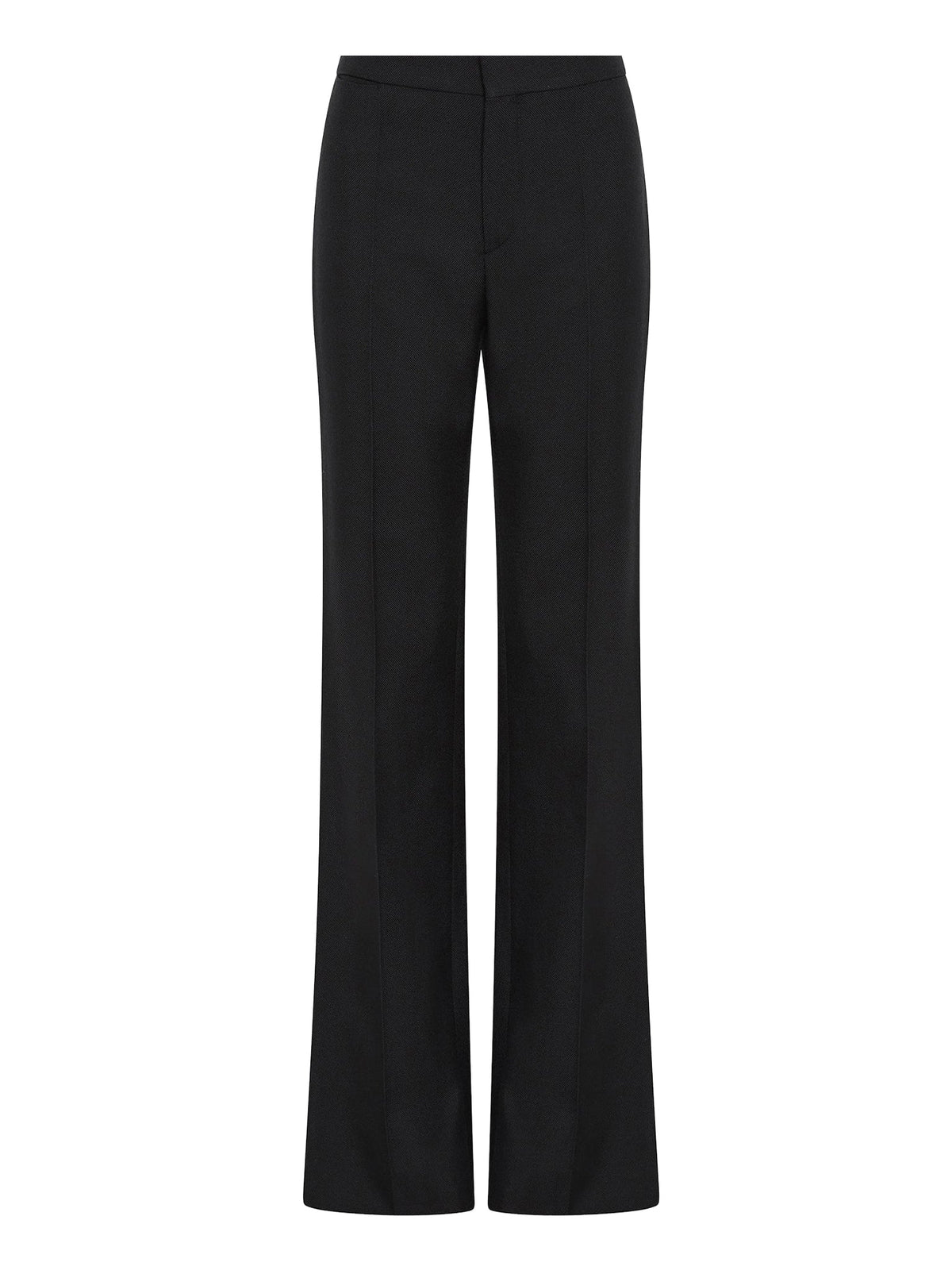 Pantalon évasé à pince en laine - Black