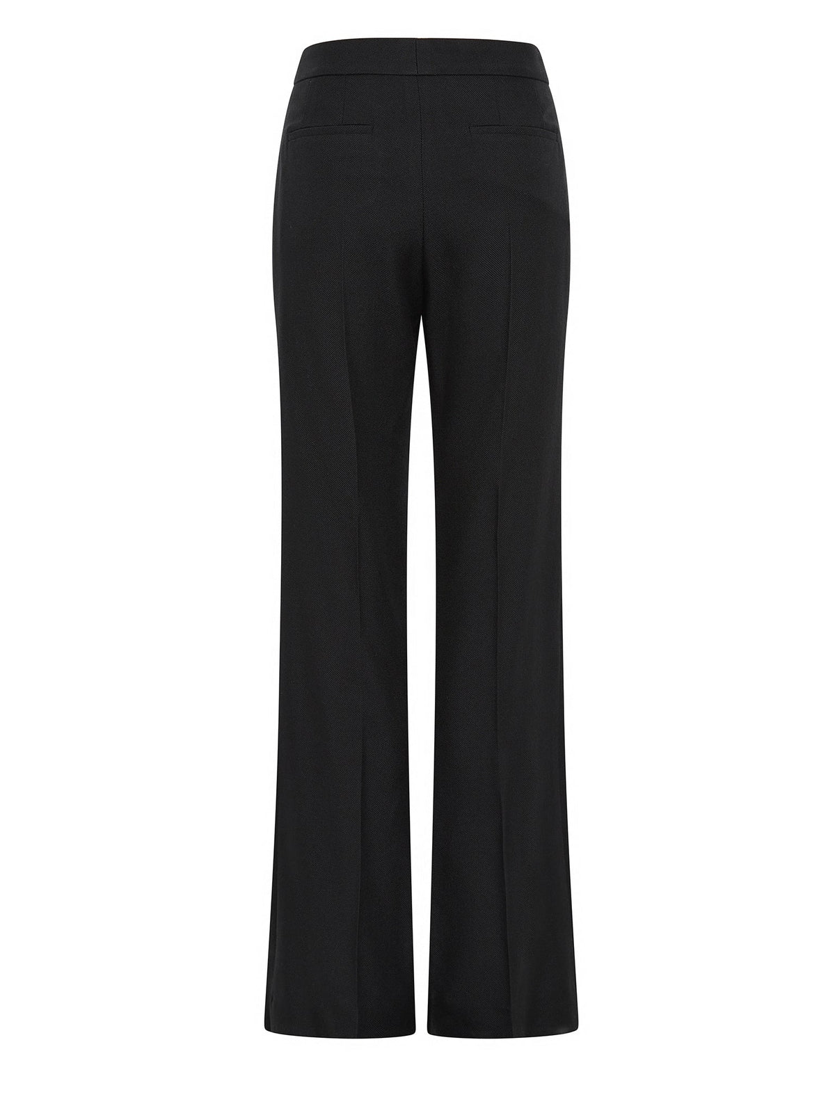 Pantalon évasé à pince en laine - Black