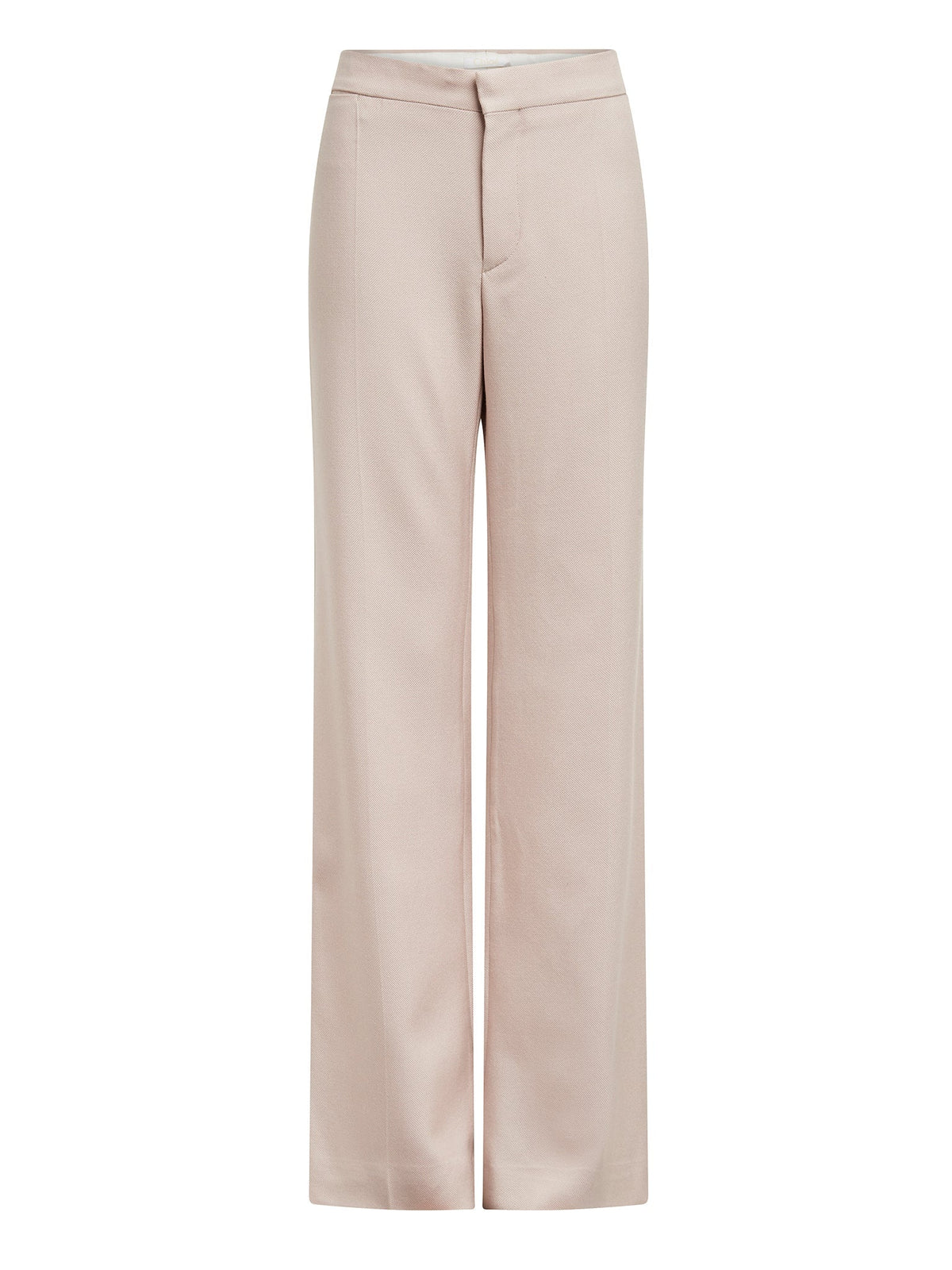 Pantalon évasé à pince en laine - Pansy Pink