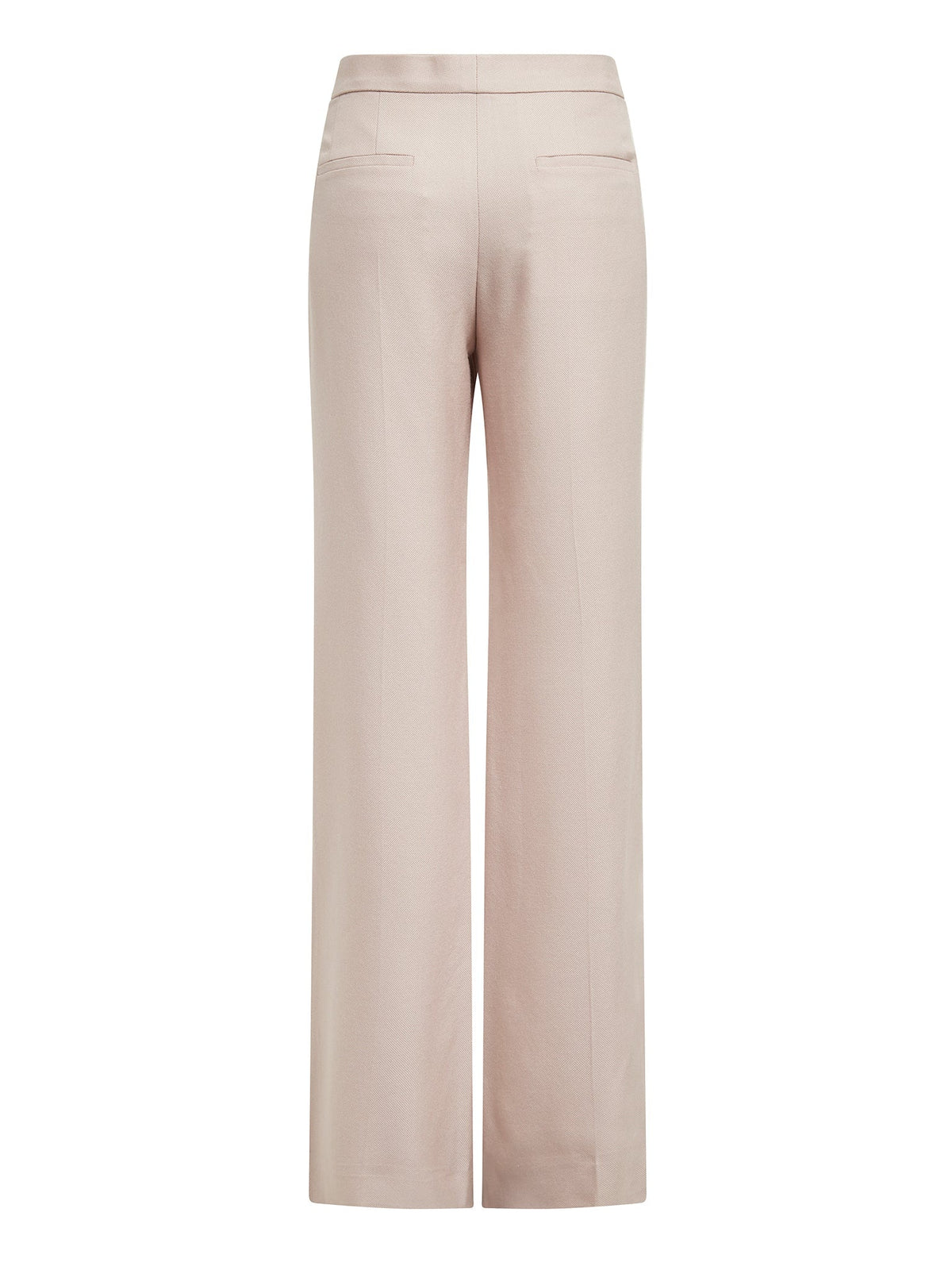 Pantalon évasé à pince en laine - Pansy Pink