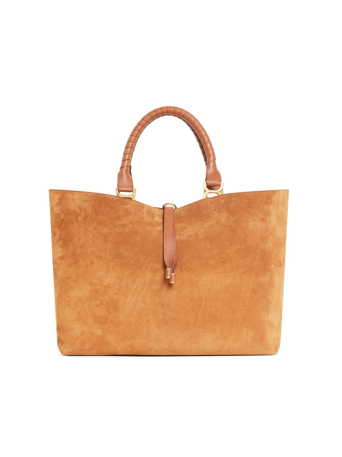 Sac à main cabas Marcie en cuir - Caramel