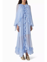 Robe silhouette fluide en soie - Clay Pink