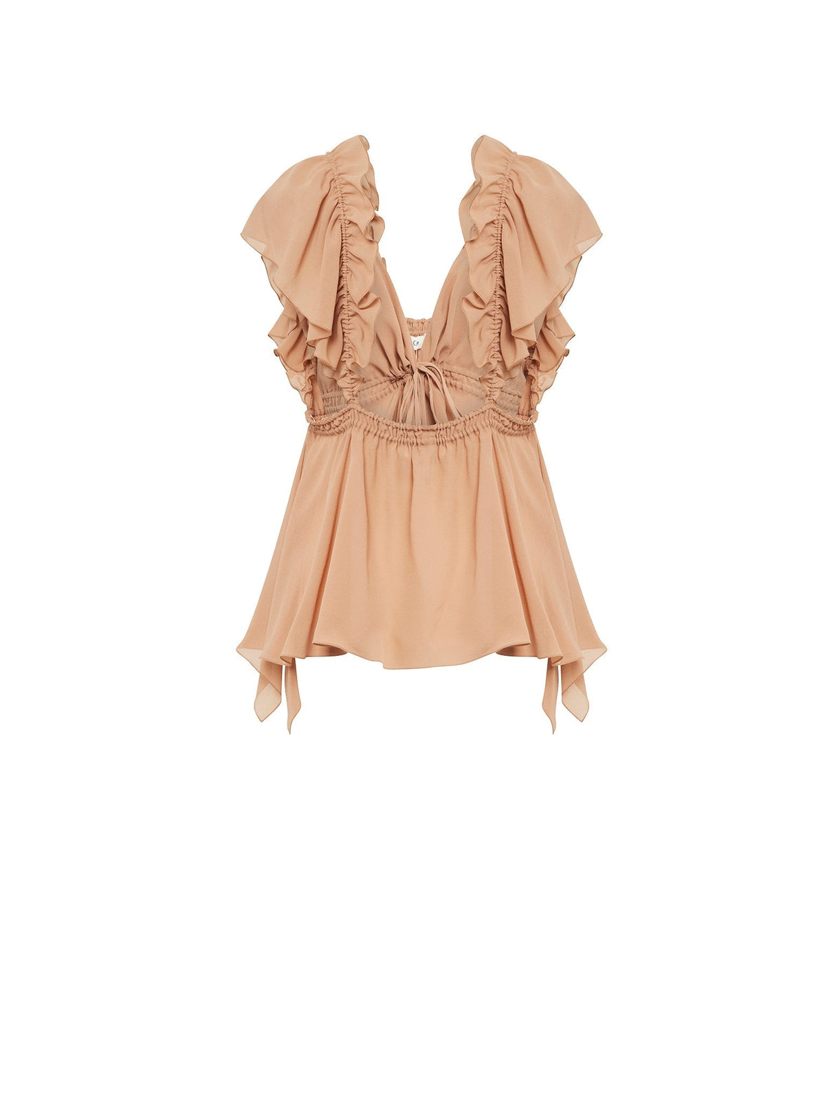 Blouse volantée en soie - Cheek