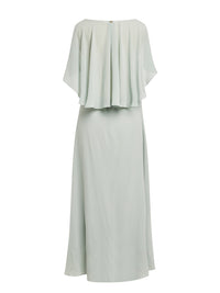 Robe longue fluide en soie - Desert Green