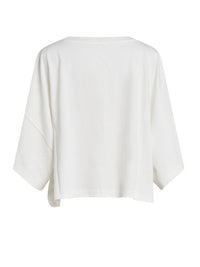 T-shirt ample court à logo - White