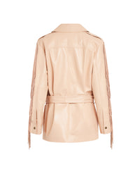 NEW_Veste à franges en cuir - Cameo Rose