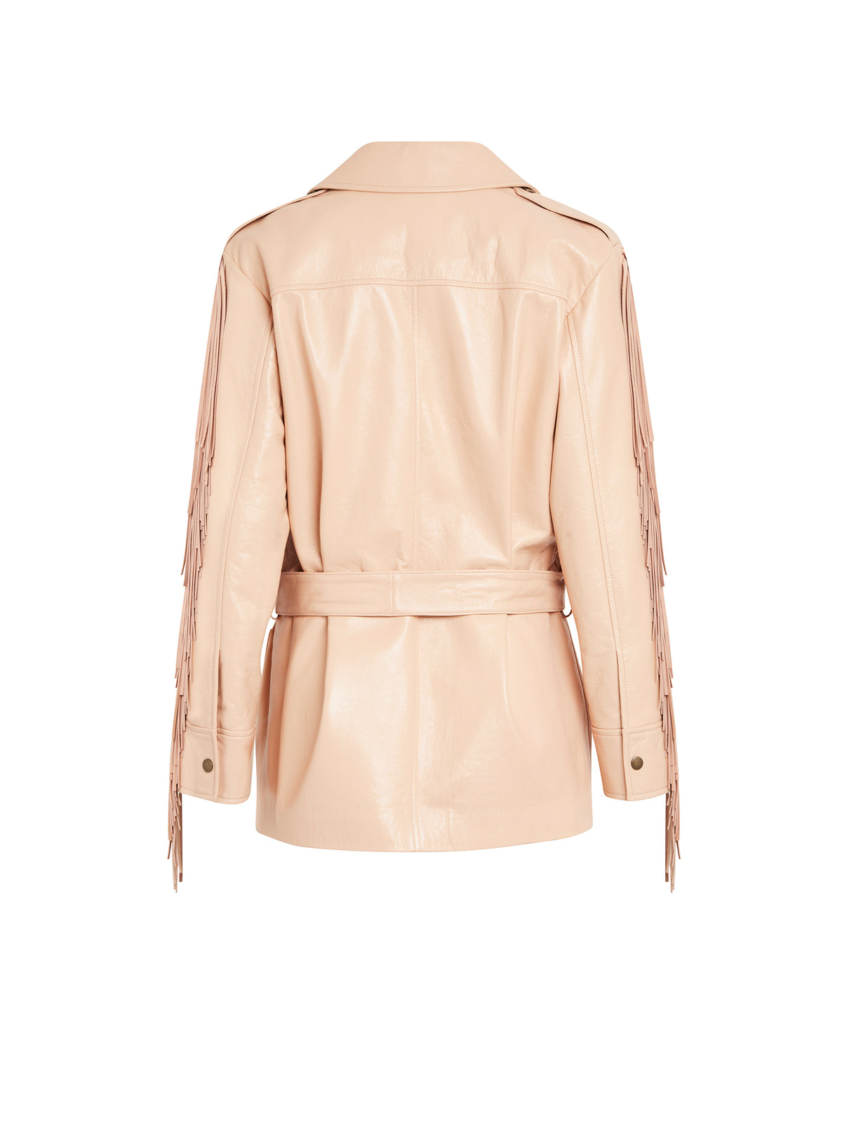 NEW_Veste à franges en cuir - Cameo Rose