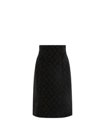 Jupe courte en cuir suede - Noir