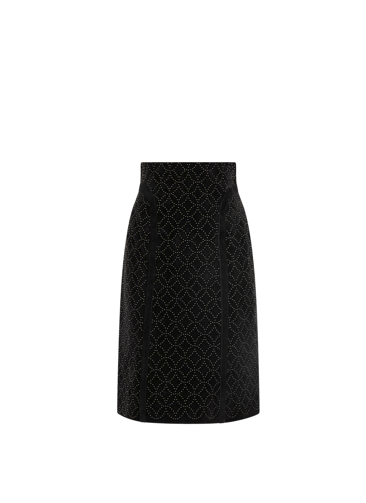 Jupe courte en cuir suede - Noir