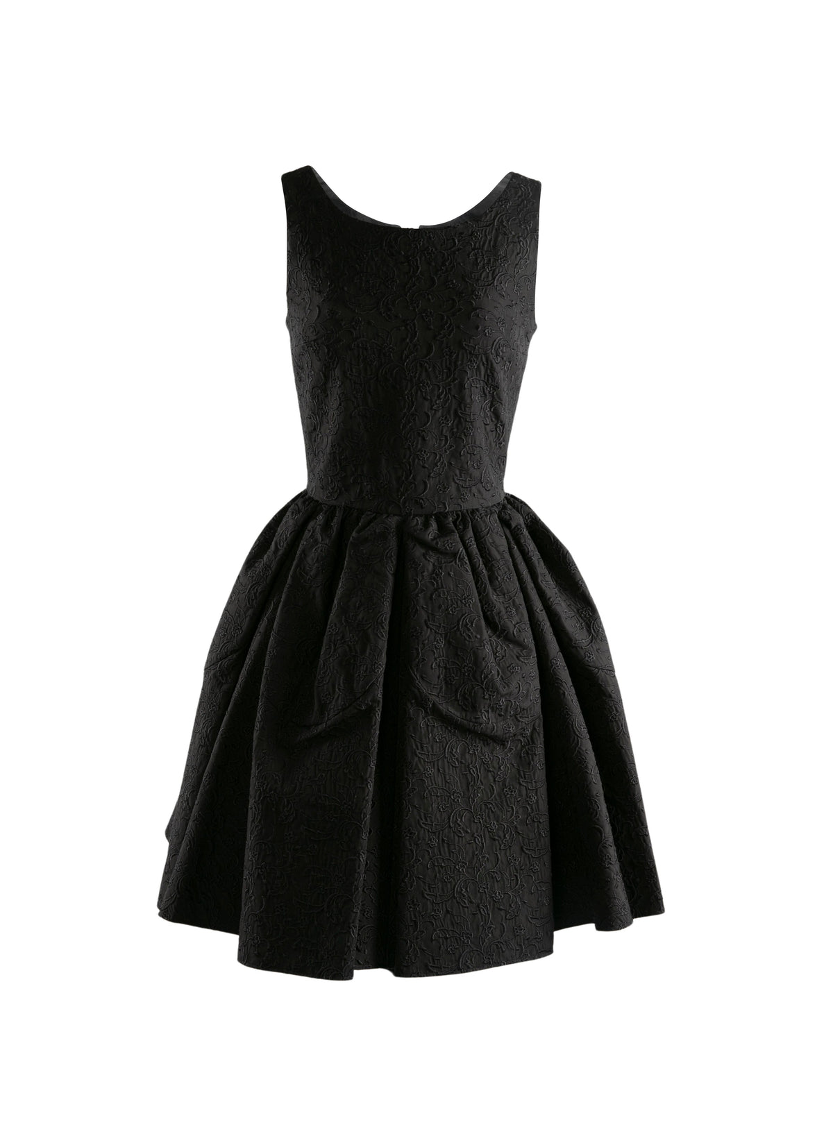 Robe pétale courte sans manches - Noir