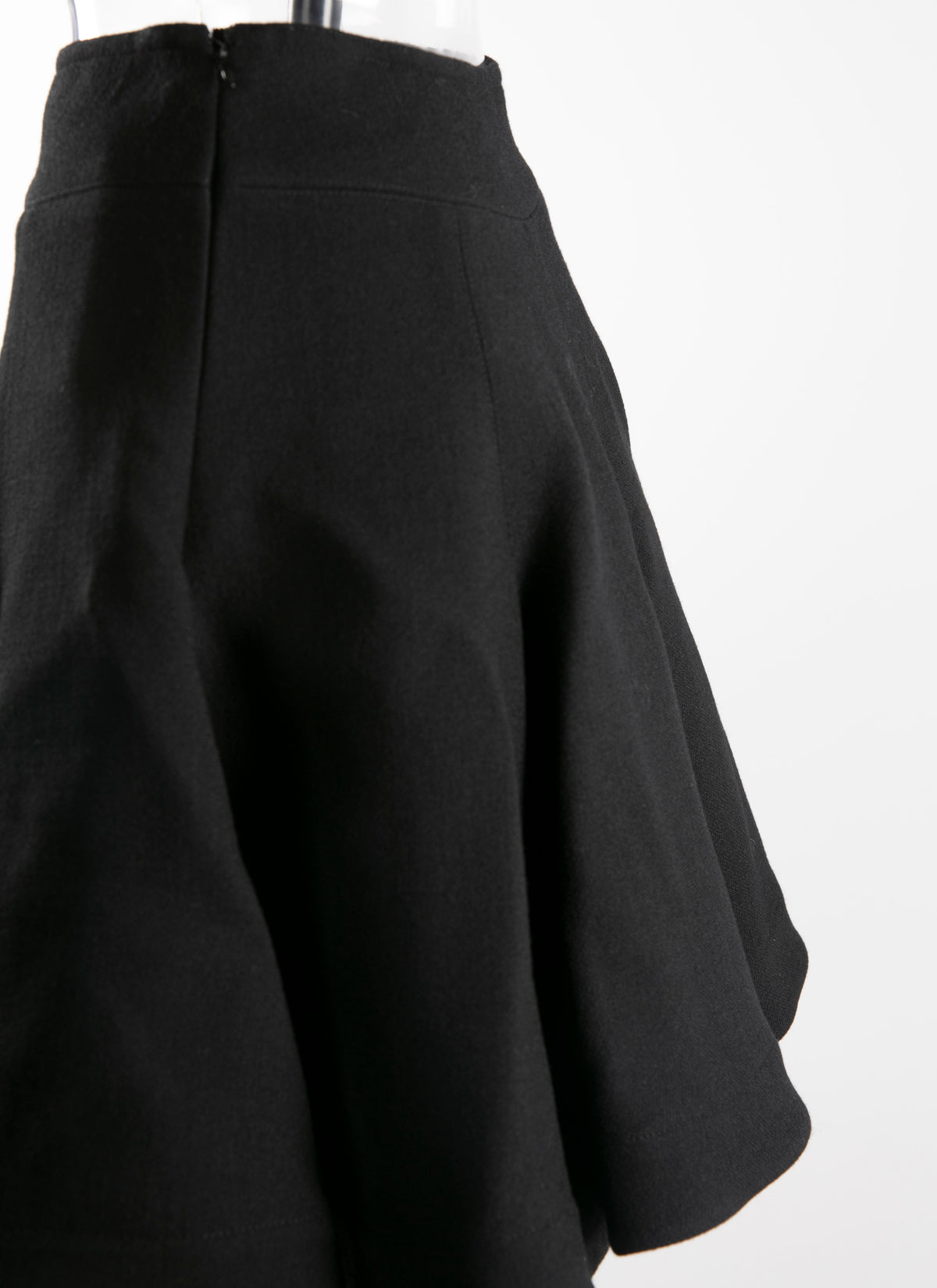 Jupe courte patineuse unie - Noir