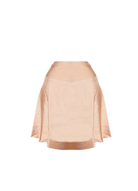 Fond de jupe courte unie transparente - Marron clair