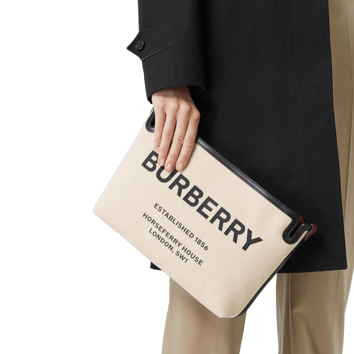 W CLUTCH BAG BRUN MALT/NOIR