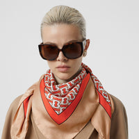 SILK SCARVES VERMILLION